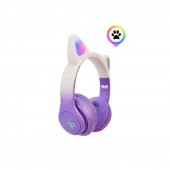 Kedi Kulaklık Pro 5.3  Rgb Led Bluetooth Kablosuz Kedi Kulaklık Çocuk - 6