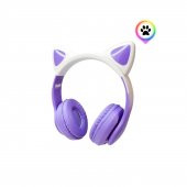 Kedi Kulaklık Pro 5.3  Rgb Led Bluetooth Kablosuz Kedi Kulaklık Çocuk - 8