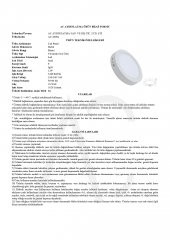 18W Sıva Üstü Yuvarlak Led Panel Beyaz Işık - 2