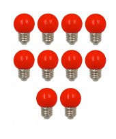 1W Gece Led Ampul Kırmızı Işık 10 Adet - 1