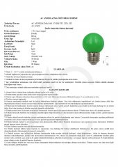 1W Gece Led Ampul Yeşil - 2