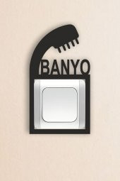 Prizlik Banyo Duvar Süsü Priz Duvar Dekorasyon 3 mm Mdf  20x11 Cm - 1