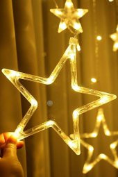 8 Fonksiyonlu Yıldız Perde Ledli 12 Sarkıt Led thumbnail 3