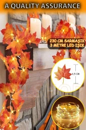 Ledli Yapay Sarmaşık Sonbahar 230 Cm +3 Metre Led - 1