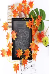 Ledli Yapay Sarmaşık Sonbahar 230 Cm +3 Metre Led - 6