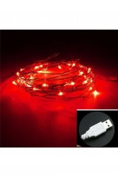 Peri Led Işık 5 Metre Usbli Kırmızı - 2