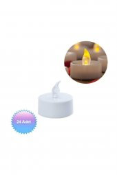 Işıklı Dumansız Led Pilli Mum 24 Adet Pil Dahil - 3