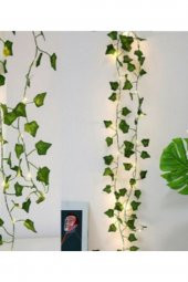 3 Metre Yapay Sarmaşık Led Büyük Yapraklı Işıklı Sarmaşık Peri Led - 1