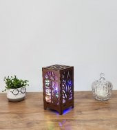 Lazer Kesim Peri Ledli Abajur Mini Masa Gece Lambası Pilli - 1