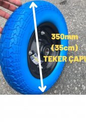 Yeni Nesil Pro Patlamaz Pu El Arabası Tekeri Sağlam Uzun Ömürlü Rulman Bilyalı 350-7 thumbnail 1