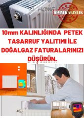 10mm Kalınlık- 5 adet- 50cmx100cm Tasarruf İçin Kalorifer Petek Arkası - Doğalgaz Faturan Düşür - 2