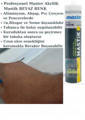 Profesyonel Kalite BEYAZ RENK Mastik Akrilik  450gr-310ml - 1