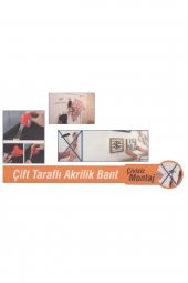 Süper Güçlü Yapışkan Çivi Gerekmez 18mmx2mt Band Çift Taraflı Akrilik Bant ( 1 adet fiyatı) - 2