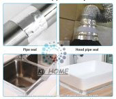 Yapışkanlı Yanmaz Alüminyum Folyo Bant (Aspiratör Borusuna-Soba Borusu Kullan) 48mmx10MT Band - 2