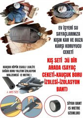 SU SAATİ SAYAC KIŞ KAR(DONA) KARŞI KORUYUCU 3lü SET (SAYAÇ CEKETİ+KAUÇUK KÖPÜK BORU İZOLE+PVC BANT) - 1