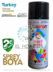 MAT SİYAH SPREY BOYA 400ML UYGUN BÜYÜK BOY -2YIL RAF ÖMRÜ - 1