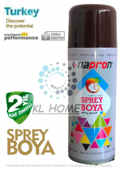 KAHVERENGİ SPREY BOYA 400ML UYGUN BÜYÜK BOY -2YIL RAF ÖMRÜ - 1