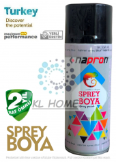 SİYAH SPREY BOYA 400ML UYGUN BÜYÜK BOY -2YIL RAF ÖMRÜ - 1