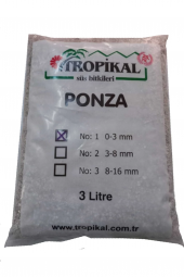 KLHOME TROPİKAL Kahverengi Ponza Taşı 0-3 Mm 3 Litre - 1