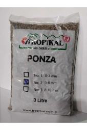 KLHOME TROPİKAL Kahverengi Ponza Taşı 8-16 Mm 3 Litre - 1