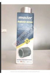 10 Metre Esnek Bükülebilir Davlumbaz Aspiratör Havalandırma Borusu ve Bant  Alü Folyo Bant 10 Metre) thumbnail 2