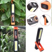 Şarjlı El Feneri Kamp Lambası Işıldak Fener Mıknatıslı 3 Modlu Çalışma Lambası - 1