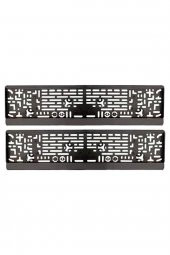 Araç Plakalık Plastik Kapaklı Siyah Yazısız Oto Plakalık 2 Adet thumbnail 2