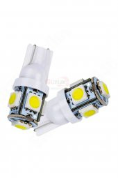T10 Plaka Ledi Dipsiz Soket 5smd Led Beyaz Araç Ampulü 5 Adet thumbnail 1