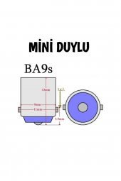 2 Adet Ba9s Led Ampül Mini Duylu Tırnaklı Mercekli 10 Ledli Beyaz(ba15s-stop,sinyal Duylu Değildir) thumbnail 3