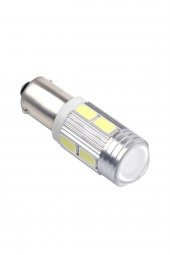 2 Adet Ba9s Led Ampül Mini Duylu Tırnaklı Mercekli 10 Ledli Beyaz(ba15s-stop,sinyal Duylu Değildir) thumbnail 4