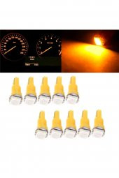 T5 5050 Led Oto Kilometre Kadran Ambians Aydınlatma Ampülü Sarı 10 Adet - 1