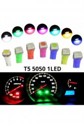 T5 5050 Led Oto Kilometre Kadran Ambians Aydınlatma Ampülü Sarı 10 Adet - 2