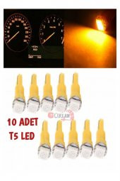 T5 Led Ampul Gösterge Lambası Mini Dipsiz Sarı Renk 12v 10 Adet - 2