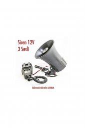 Carub Siren 12v 3 Sesli Elektronik Mikrofon Karbon Br2744001 - 2