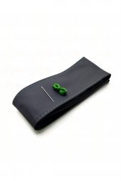 10 Adet Universal Deri Dikmeli Direksiyon Kılıfı Soft Siyah Deri-Yeşil İpli (38,10CM) - 1