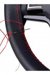 Opel Astra J Uyumlu Deri Direksiyon Kılıfı Kırmızı İpli 38×10.5CM thumbnail 3