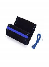 Opel Astra H Uyumlu Dikmeli Direksiyon Kılıfı Alkantra Mavi Yüzüklü thumbnail 2