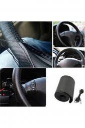 Toyota Corolla 2013+ Uyumlu Dikmeli Direksiyon Kılıfı Noktalı Siyah ( 10cm ) thumbnail 2