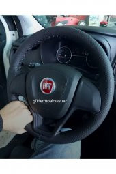 Fiat Doblo Deri Dikmeli Direksiyon Kılıfı Noktalı Siyah Ipli thumbnail 1