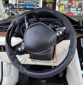 Vw Polo 2017> Uyumludur Carbon Direksiyon Kılıfı Dikmeli Noktalı Karbon Siyah thumbnail 3