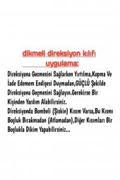 Renault 19 Europa Uyumlu Dikmeli Direksiyon Kılıfı Noktalı kırmızı İpli( 38cm×10cm ) thumbnail 4