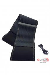 Opel Vectra C Alkantra-karbon Dikmeli Direksiyon Kılıfı Gri Yüzüklü thumbnail 1