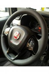 Fiat Egea Dikmeli Direksiyon Kılıfı Soft Siyah Deri-siyah Ipli ( 38×11cm ) - 1