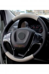 Fiat Linea Uyumlu Dikmeli Direksiyon Kılıfı Çift Renk Gri-siyah (4parçalı)a++kalite thumbnail 1