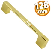 Gölcük Düz Mobilya Mutfak Dolap Çekmece Dolabı Kapak Metal Kulpu Kulbu Kulpları Gold Altın 128 Mm - 1