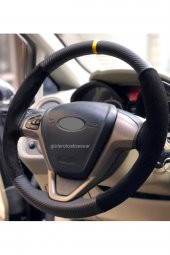 F. B-max Uyumlu Alkantra-karbon Sarı Yüzüklü Direksiyon Kılıfı thumbnail 1