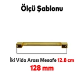 Gölcük Düz Mobilya Mutfak Dolap Çekmece Dolabı Kapak Metal Kulpu Kulbu Kulpları Gold Altın 128 Mm - 3