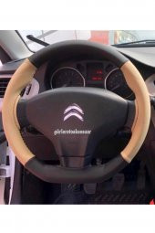 Citröen C1 Dikmeli Direksiyon Kılıfı Iki Renkli Bej-siyah (4prçlı) - 1