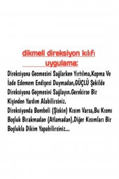 Fiat Fiorino Direksiyon Kılıfı Dikmeli Iki Renkli Mavi-siyah(4parçalı)  Uyumlu - 4