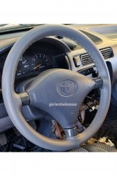 Gri Renk Dikmeli Direksiyon Kılıfı Kokusuz Terletmez Soft Gri Ipli thumbnail 2